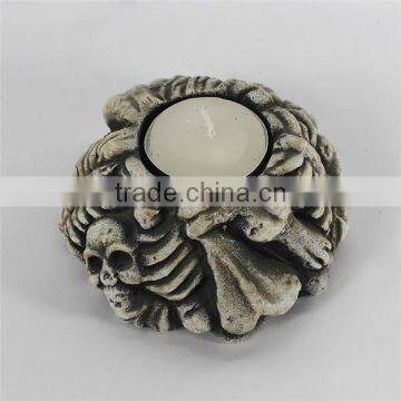 Resin Halloween Skull Candle Holder photo-6