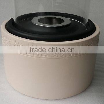 Manmade Imitation Stone Fireplace ,fireplace With Cylinder Glass photo-2