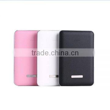 High Quality 5000mAh Leather Finish Power Bank Mobile Phone Charger photo-2