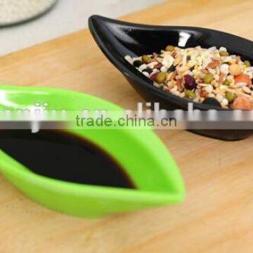 Wholesale Stock Colorful Melamine Resin Leaf Shaped Sauce Dish photo-6