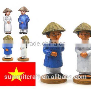 Traditional Vietnamese fashion resin sex figurine bobble head