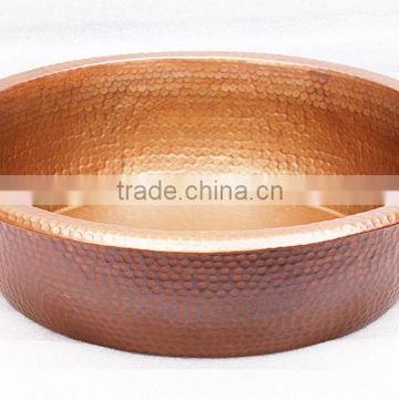 Spa Foot Soak Copper Hammered Bowl