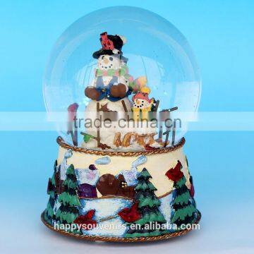 2016 High Quality Christmas Snow Globe With Music Function