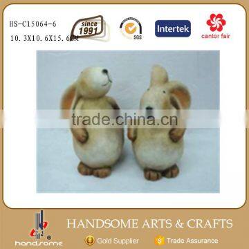 4 Inch Ceramic Rabbit Tabletop Ornament Decorative Gifts photo-2