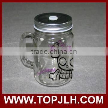 Wide Mouth With Lid Drinking Water Mason Jar photo-5