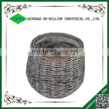 Cheap Cost Set of 2 Woven Wicker Flower Pots photo-2