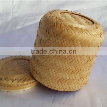 China Style New Bamboo weave Casket with lid M