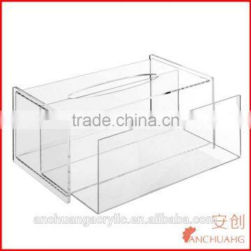 Modern Clear Acrylic Bathroom Facial Tissue Dispenser Box Cover / Decorative Napkin Holder photo-3