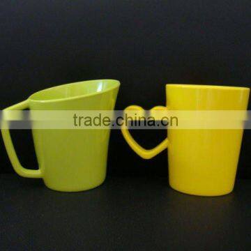 colorful melamine tea mug with special handle