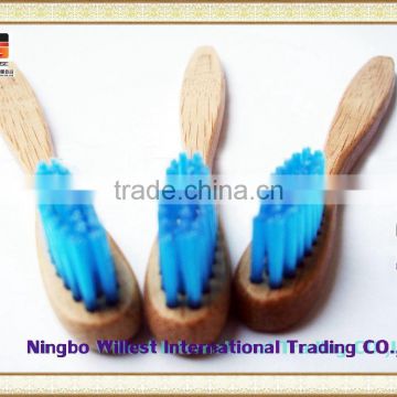 Blue soft bristle bamboo toothbrush with your own logo