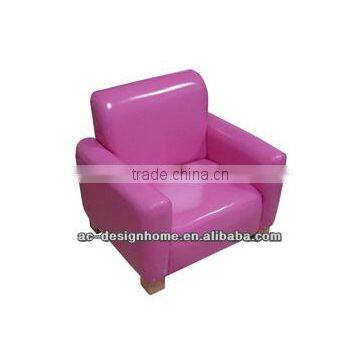 PINK PVC/WOODEN KID ONE SEAT SOFA