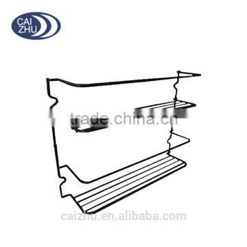 Kitchen Decor Black Wall Mount Steel 2-Shelf Spice Rack Organizer Storage Holder photo-3