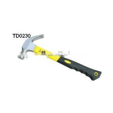 high quality forged plastic handle American type claw hammer