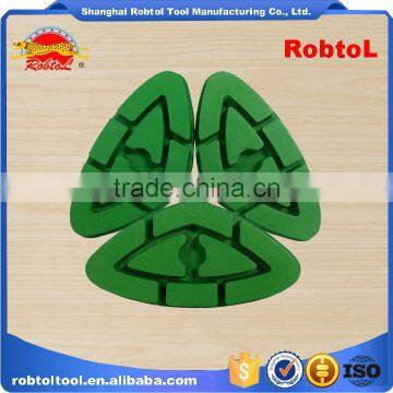 95mm 5# Diamond Floor Polishing Pads Triangle Hook and Loop Grinding Grinder Renew Renovation Marble Granite Concrete Terrazzo photo-2