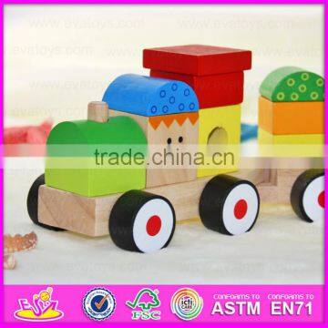 2015 New Intelligence Pull Line Blocks Toy,kids Wooden Toy Wooden Block Pull Toy,Line Pull Building Block Toys (Train) W05C009 photo-6