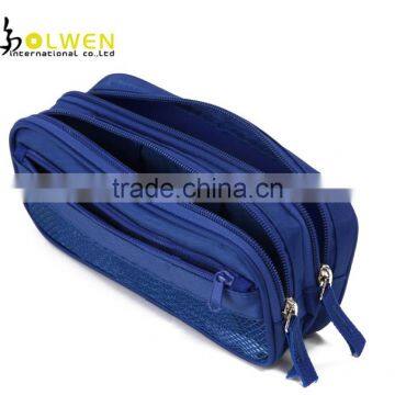Three zipper pencil holder pocket pencil case