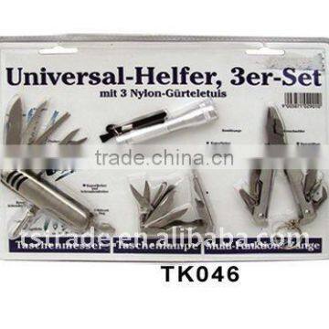 2014 Hardware multi function stainless steel plier hand tools with blister card TK046