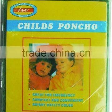 Cute kid PVC rain poncho,Direct factory/Manufactory supply