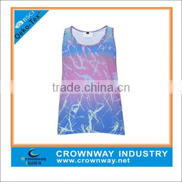 custom sublimation tank top men for running