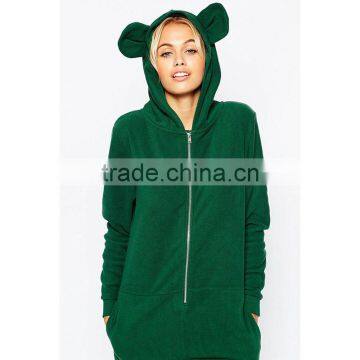 China Factory Fashion Comfortable Plain Colour Fleece Onesie Animal photo-3