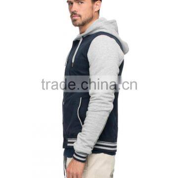 Mens Ball Park Jacket Hoodie Button Through Hoodie 2015