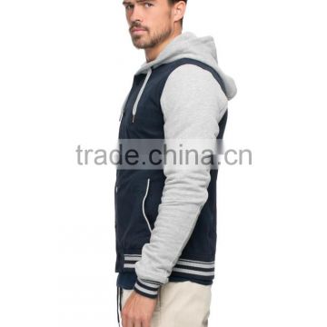 Mens Ball Park Jacket Hoodie Button Through Hoodie 2015 photo-2