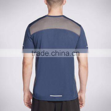 100 Percent Soft Polyester Mesh Fabric Train Tee Active Stretch Fabric Reflective Logos Gym Shirt Cool And Dry Run Tops Custom
