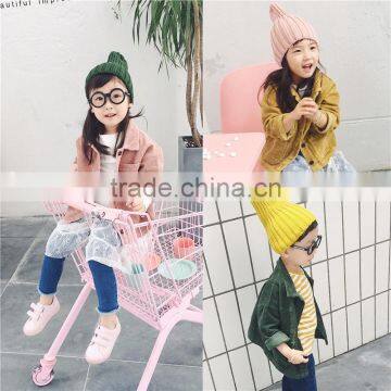 1-6 Years 2017 New Wholesale Autumn Full Sleeves Solid Corduroy Kids Boys Girls Coats (pick Size Color) photo-5