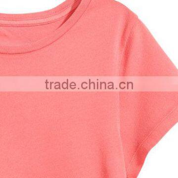 2017 High Quality Fashion Women Cotton T Shirt Round Neck OEM Service Machine Wash Bulk Clothing photo-3