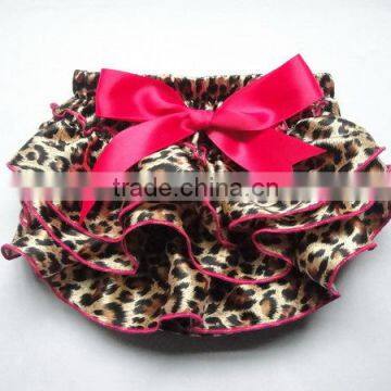 2014 Personality & fashion baby summer wear shorts Toddler Leopard Satin Bloomer/Diaper cover sexy kids petti bloomer