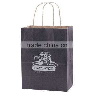 USA Made Solid Tinted Kraft Shopping Bag - Made of Recycled Kraft, Dimensions Are 8" x 4.75" x 10.5" and Comes With Your Logo. photo-4