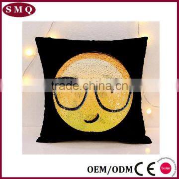 Custom Emoji Embroideried Sequin Cushion Cover photo-4