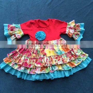 2016 Wholesale Child 100% Cotton Wear Korean Fashion Girl Boutique Clothing Kids Long Sleeve Dresses photo-2