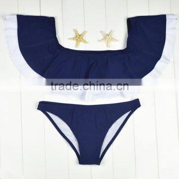 Polyester Bikini different size for choice & padded blue girls swimwear 59377