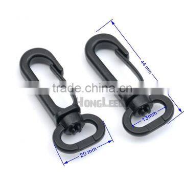 B1306-13mm Black POM Plastic Spring Snap Clip Hooks Carabiner Paracord Strap Hooks Rotary Hooks Swivel Snap Hook photo-2