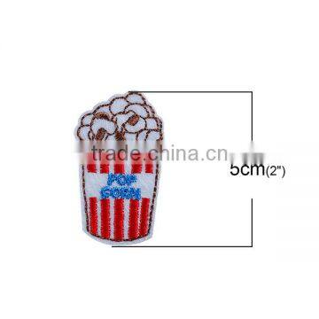 Polyester Appliques DIY Scrapbooking Craft Popcorn White & Red 50mm x 28mm photo-2