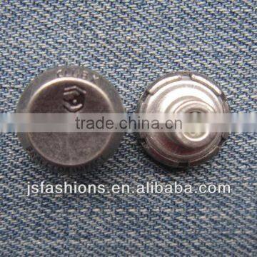 Fashion customized gun black alloy shank jeans button manufactured in wenzhou city