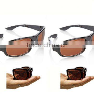 Summer High Definition HD Fold Aways Sun Glasses UV400 Foldable Clarity Vision Sunglasses photo-5