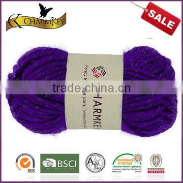 Charmkey Fresh Color Acrylic Polyester Blend Yarn Scarf Knitting Yarn Reflective Yarn photo-3