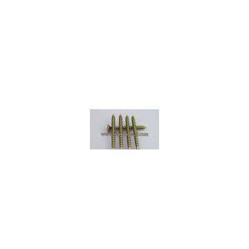 Flat head chipboard screws, full or half thread, yellow zinc plated.