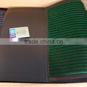 polyester fabric rubber ribbed door mat/pvc door mat