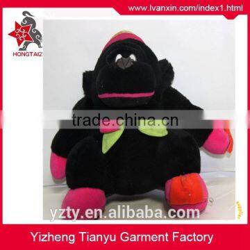 Realistic Black Gorilla Plush Toys With Bow