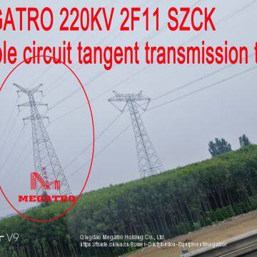 MEGATRO 220KV 2F11 SZCK Double Circuit Tangent Transmission Tower photo-2