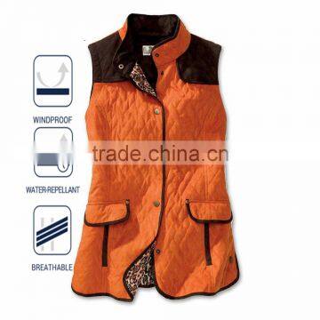 Diamond Pattern Tactical Quilted Orange Hunting Vest