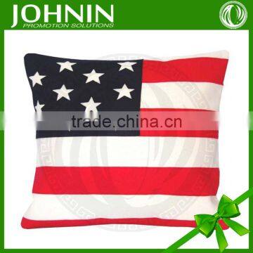 Digital printed high quality soft polyester custom design flag cushions