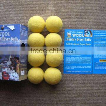 Hot selling New Zealand sheep wool Eco friendly woolen dryer felt ball/ organic hand made felted dryer ball