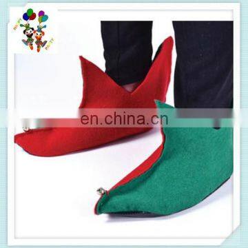 Red Green Jingle Bell Christmas Xmas Party Slip On Elf Shoes HPC-1082