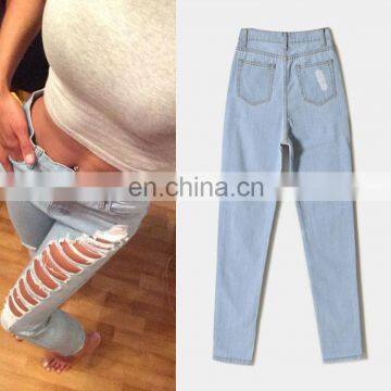 A Forever Fairness Loose Straight Holes Pants Nine New Fashion Jeans Pants,Latest Design Jeans Pants photo-3
