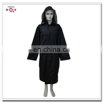 polyester coated silver raincoat