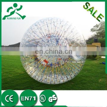 Newest design style zorb ball human hamster ball with zipper inside water proof